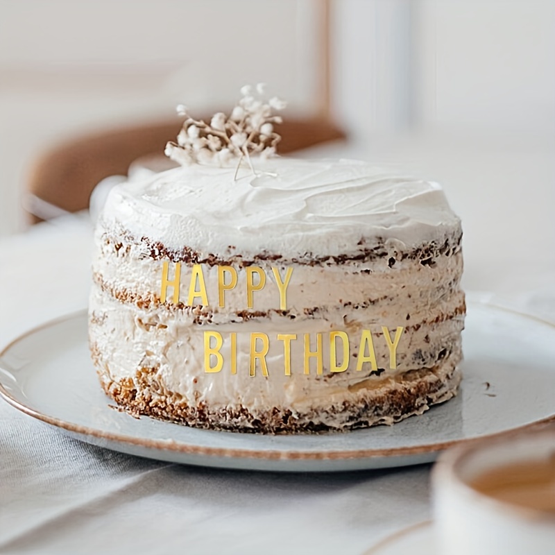 Decoración para tartas de cumpleaños, decoración de pastel de cumpleaños,  decoración de tartas, decoración de tartas de acrílico personalizable para