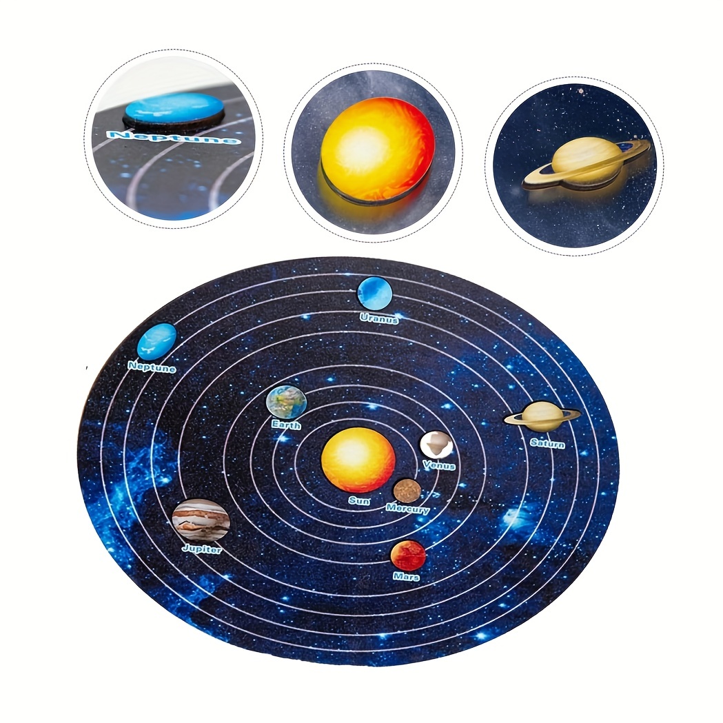 Wooden Solar System Puzzle for Kids Parties & Play