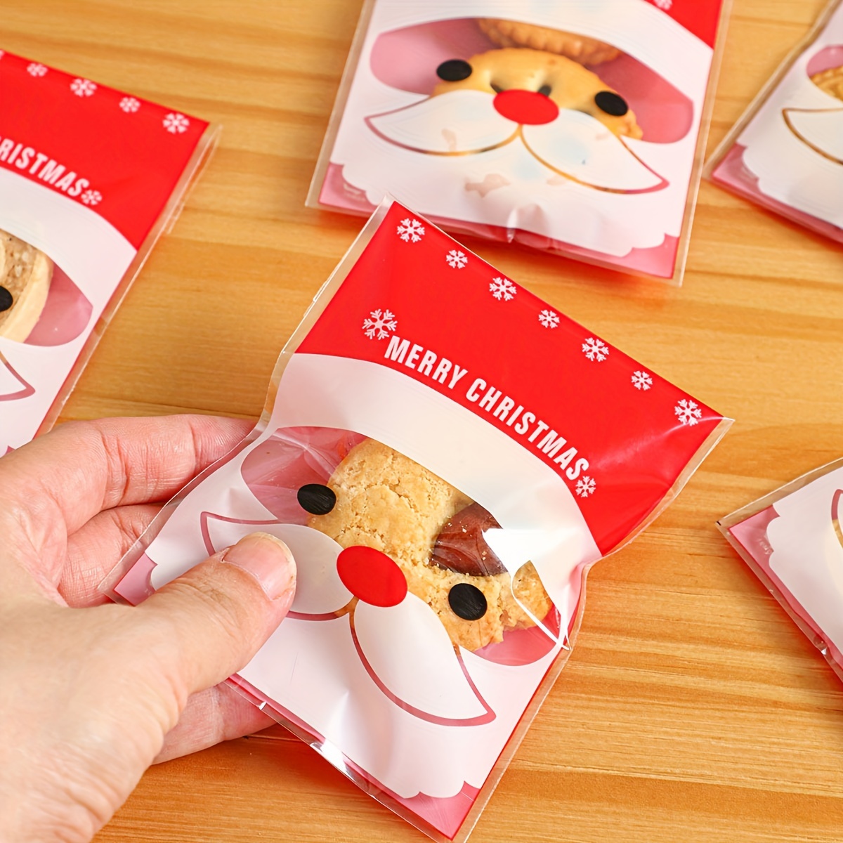 Christmas Square Self sealing Ziplock Bag Candy Handmade - Temu