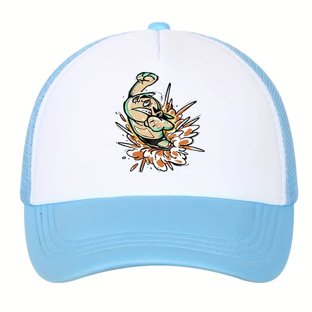 1pc Unisex Sunshade Breathable Mesh Baseball Trendy Pattern Outdoor Fishing  - Jewelry & Accessories - Temu