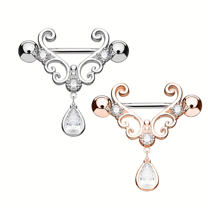 European Water Drop Pendant Nipple Ring Jewelry