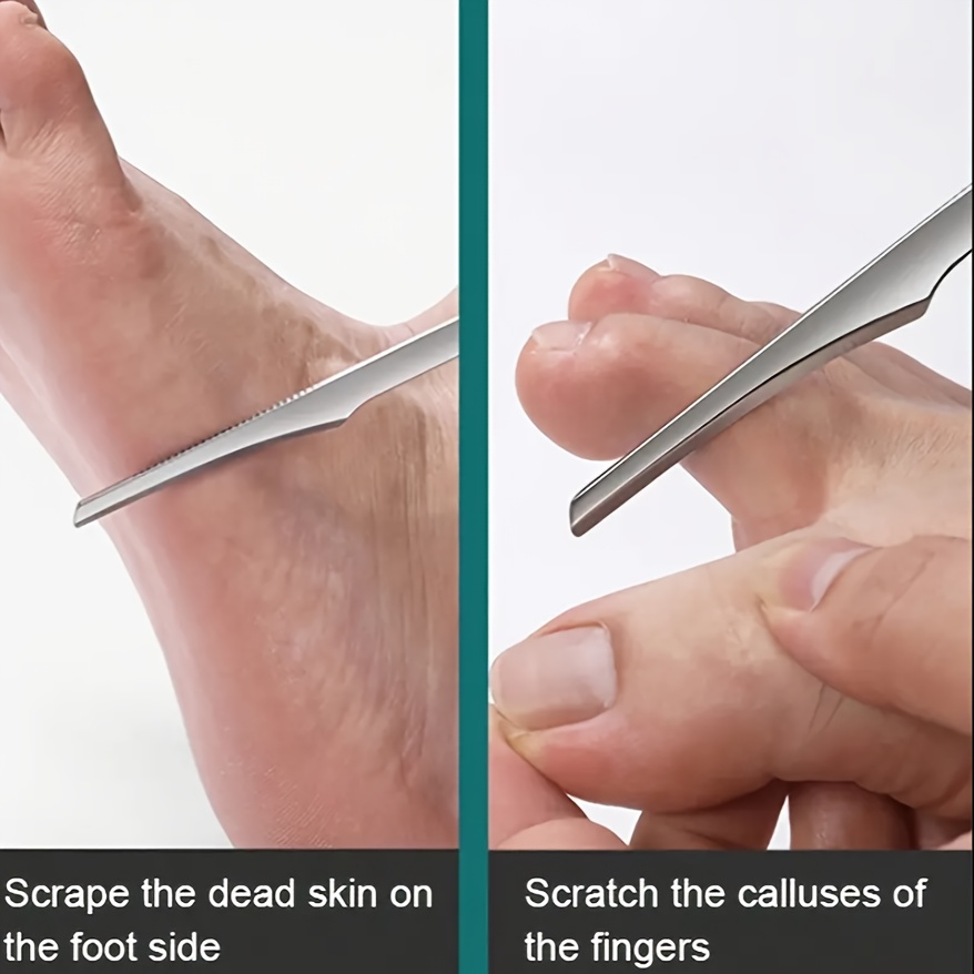 AKOAK 5 Pcs Stainless Steel Scraper Multifunctional Professional Pedicure  Tools to Remove Dead Skin Callus Knife Scraping Pedicure Tools