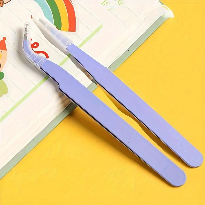 Colorful Stainless Steel Tweezers With Case for Scrapbooking Sticker  Application Tools, Journaling Tweezer, Nail Art, Jewelry Picking Tool 