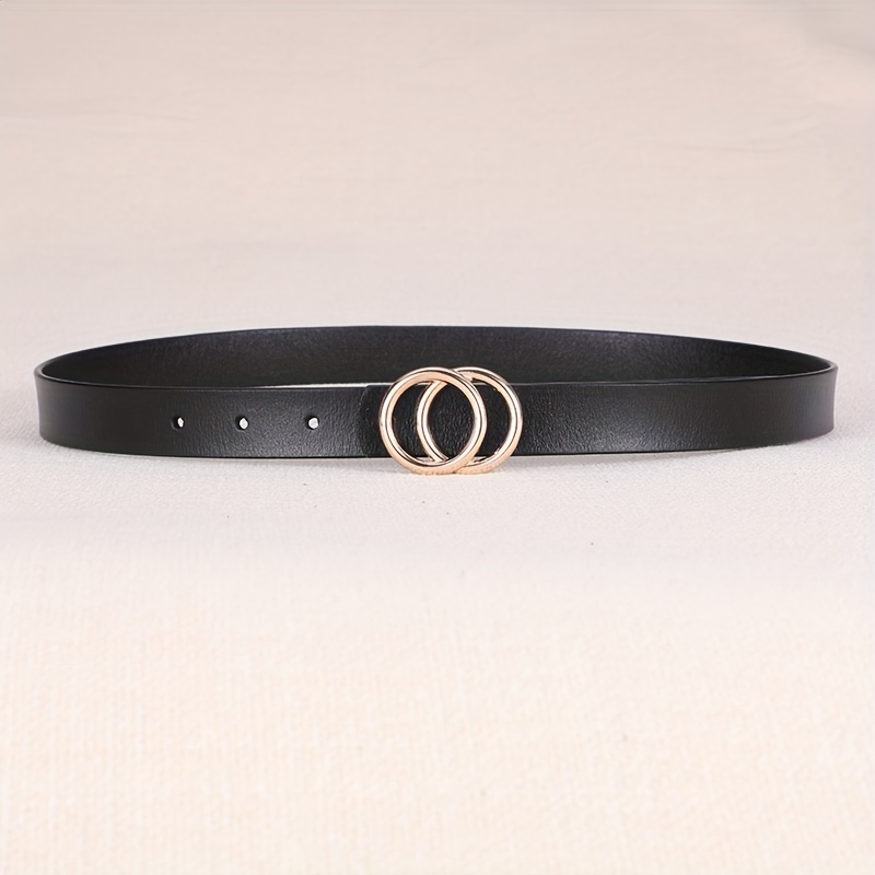 Double O Ring Buckle Belt for Women