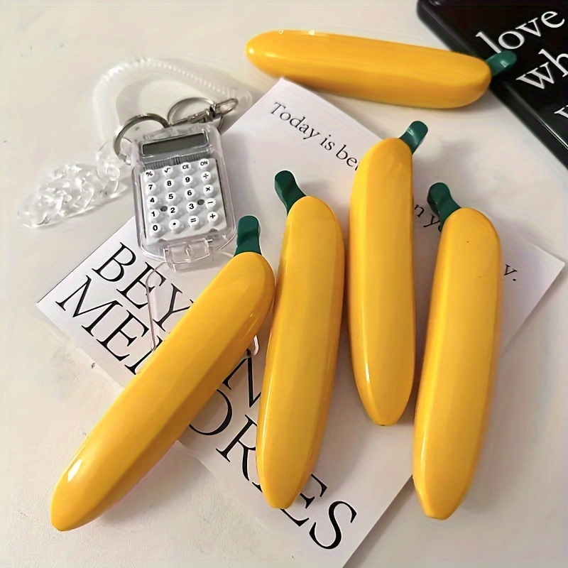 1pc Creative Pen Banana Shape Ballpoint Pen Simulation Press Ballpoint Pen