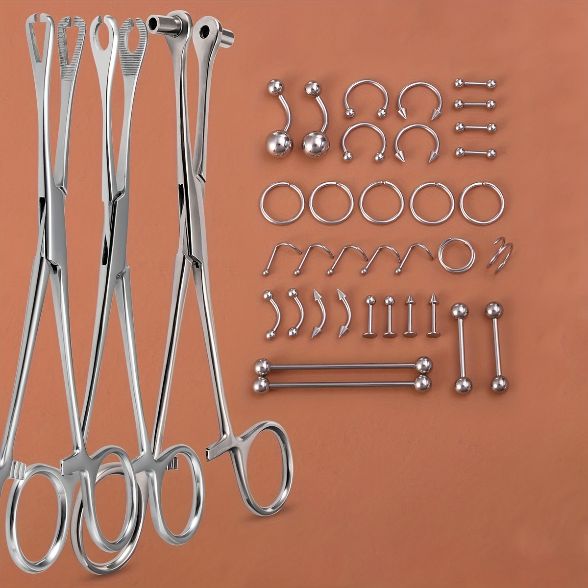 Professional Piercing Tool Kit: Navel Tongue Eyebrow Lip - Temu