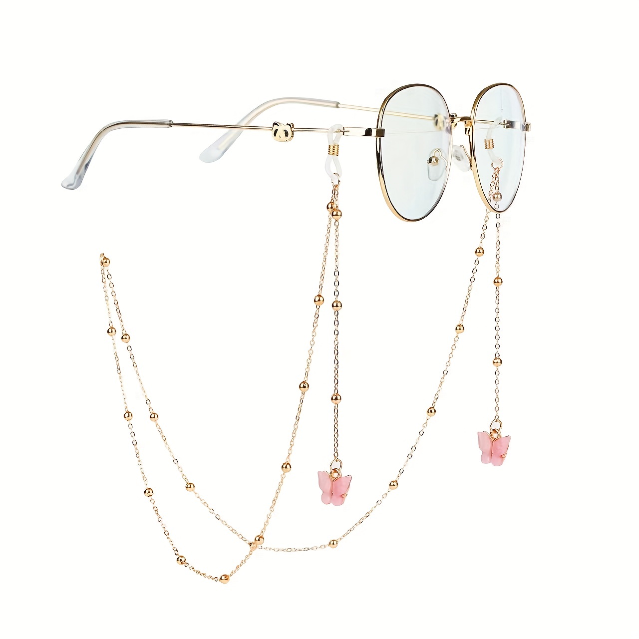 Butterfly Beads Glasses Chain Mask Holder