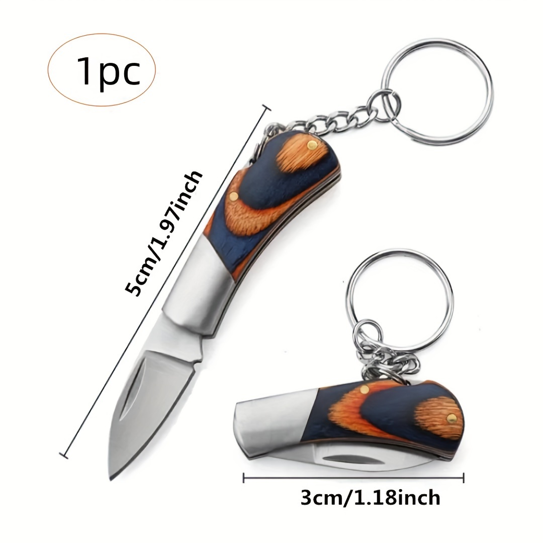 1pc Mini Cuchillo Cuello Llavero Tirantes Colgante Funda - Temu