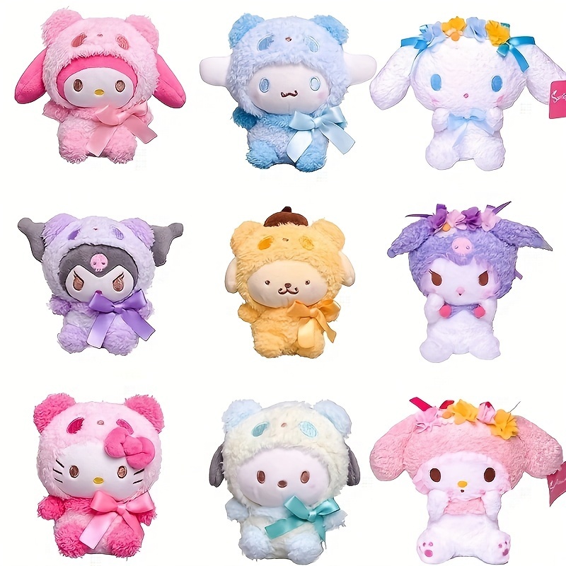 8 Cute Kuromi Pink Skirt Toy Soft Plush Stuffed Toys Kids Girl Birthday  Gift