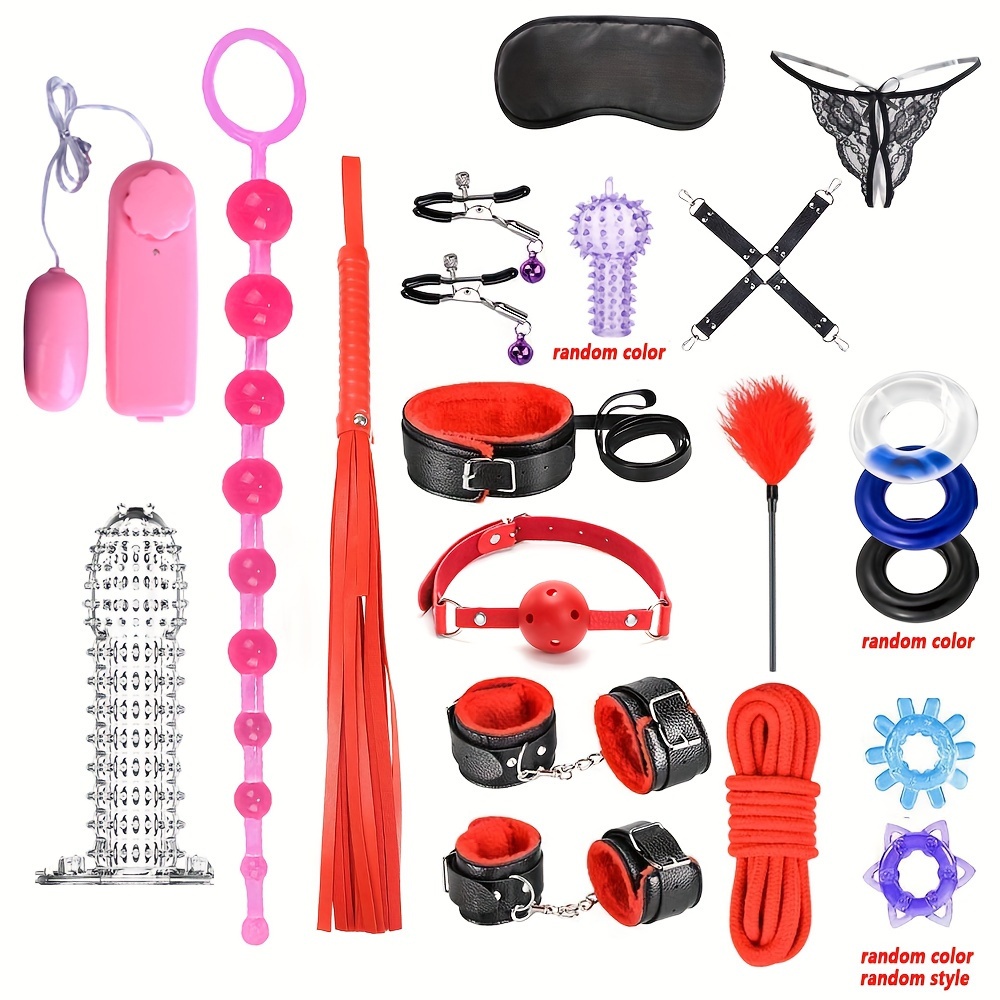 10pcs Bondage Restraints Kit, Leather Bondage Set * Toys Valentine's Day  Gift