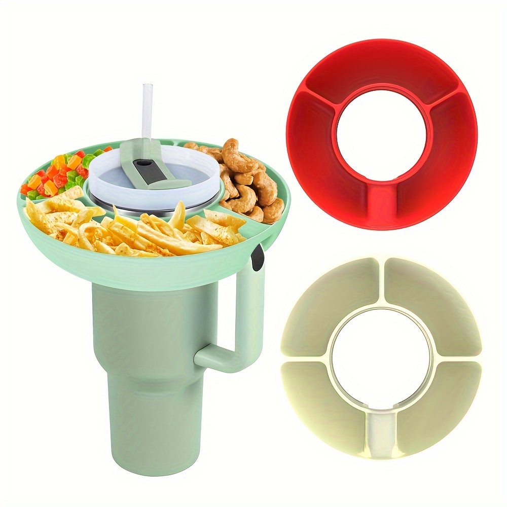 Silicone Snack Bowl Stanley Tumbler Handle 4 Compartment - Temu
