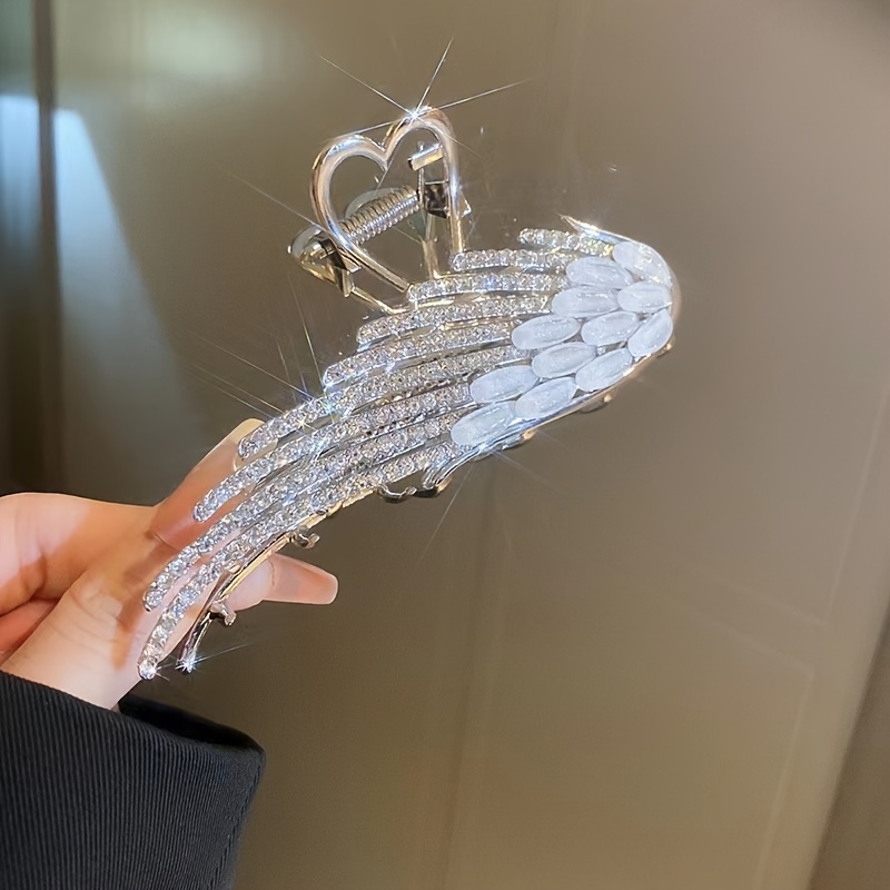 Image of Angel Wing Hair Claw Clip, Hairpin, Fashionable And Elegant Back-of-head Hair Claw, Versatile High-end Light Accessory