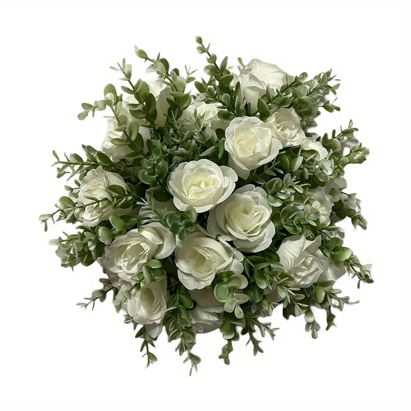Roucarmantic 10 rose finte con rose bianche artificiali con steli singoli  per bouquet da sposa fai da te, decorazioni per la casa, centrotavola per  matrimoni, composizioni (bianco) : : Casa e cucina