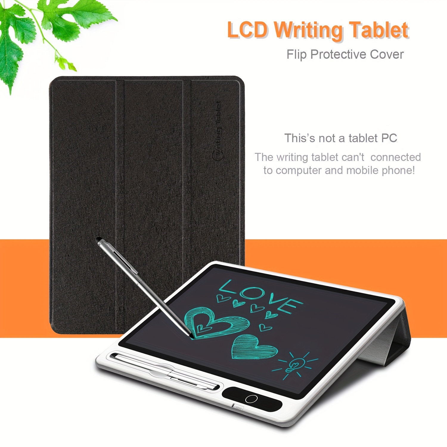 10 Inch LCD Writing Tablet, Electronis Memo With Leather Protective Case,  Electronic Drawing Board For Digital Handwriting Pad Doodle Board, Gifts For