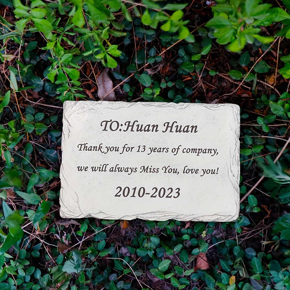 

Customized Pet Cat And Dog Garden Memorial Stone, Pet Dog Tombstone Tombstone Garden Plaque, Can Be Engraved With Pet Name Date And Quote, Personalized Monument