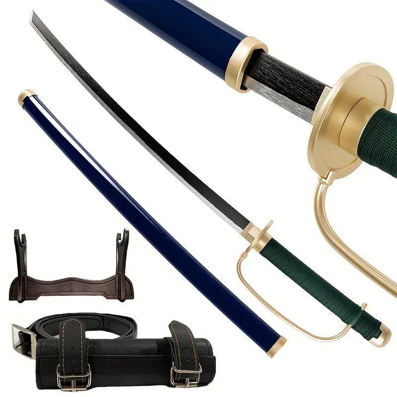 Épée Katana De Samouraï En Bois Avec Présentoir Accessoires - Temu