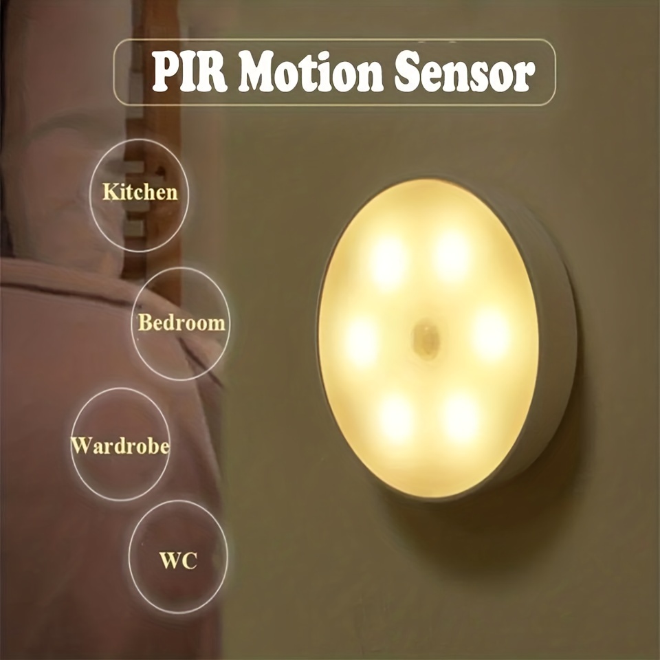 1 Luce Led Bianca Calda Sensore Movimento Intelligente - Temu Italy