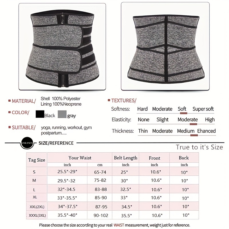 Waist Trainer Tummy Wrap Tummy Control Workout Zipper - Temu