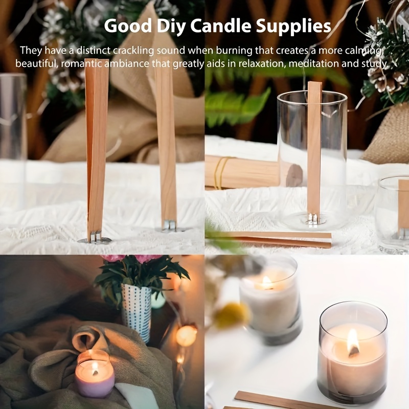Wicks For Candlemaking 10PCS Wooden Wicks Environmentally-Friendly