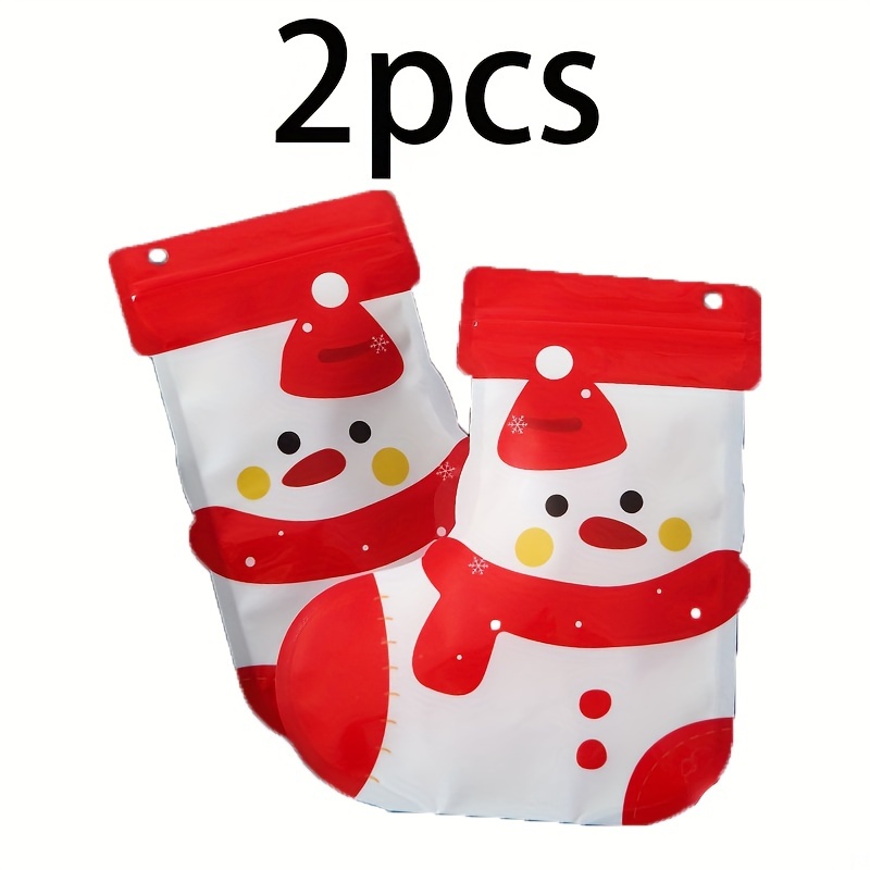 Christmas Stocking Gift Bags, Cute Cartoon Ziplock Bags, Cookie Candy  Creative Gift Bags, Perfect Christmas Party Gift Bags - Temu