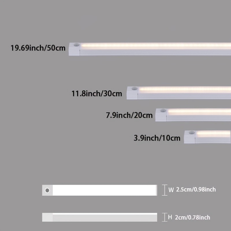 LAGOON: tira LED recargable, magnética 30cm, con detector de movimiento,  200lm, 4000K.