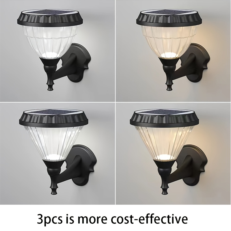 LED Lampe solaire Projecteur Lampe solaire Extérieur Lampe de jardin  Décoration Lampe IP65 Blanc