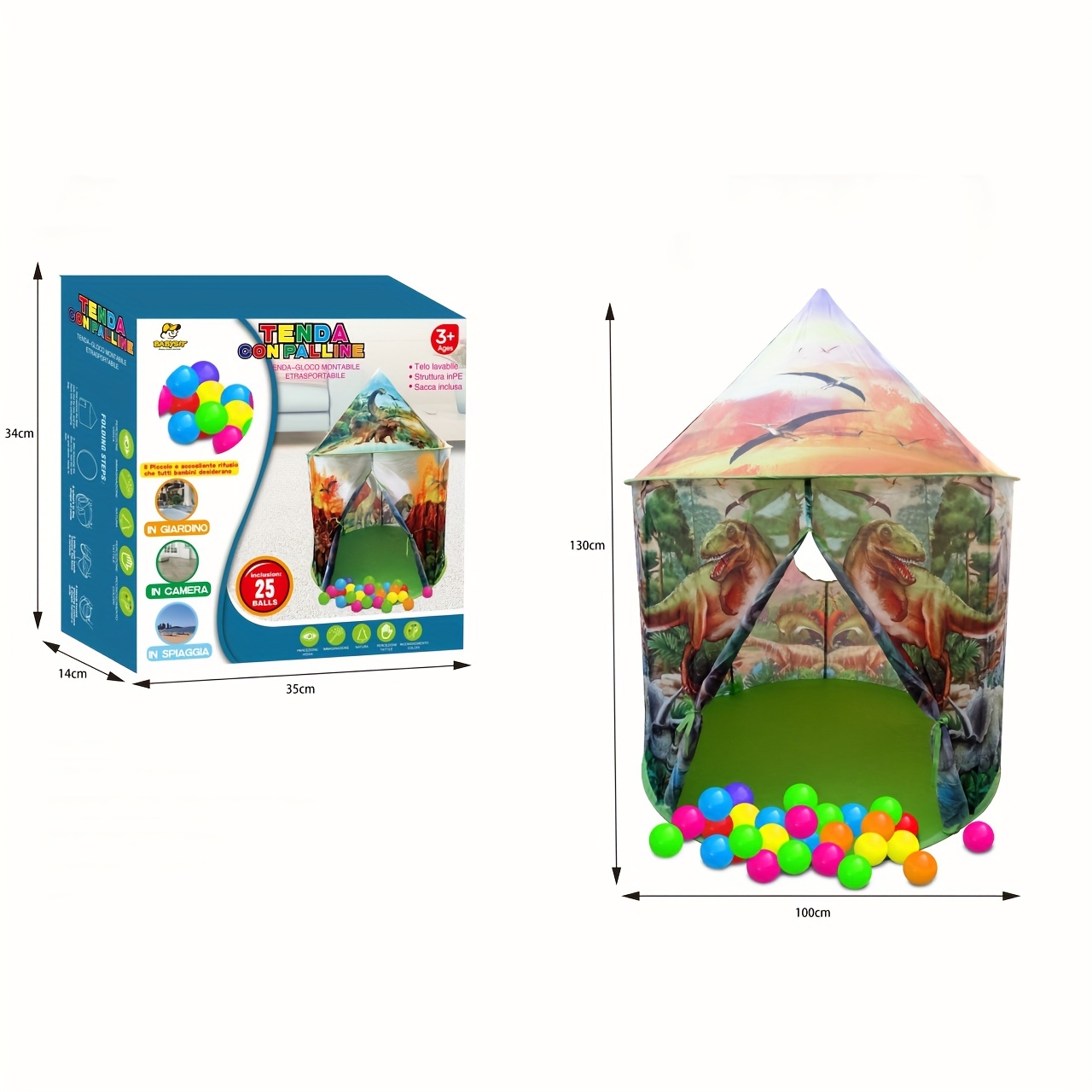 Children's Tent Dinosaur Play House Indoor And Outdoor Yurt - Temu