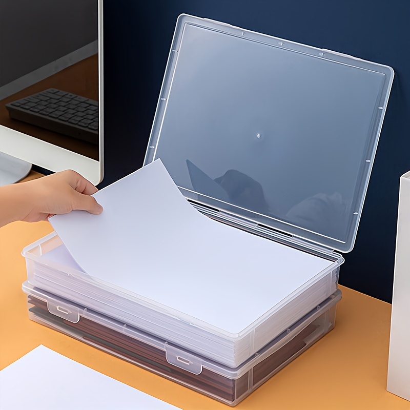 Plastic Transparent Storage Box Document Storage Box Clear - Temu