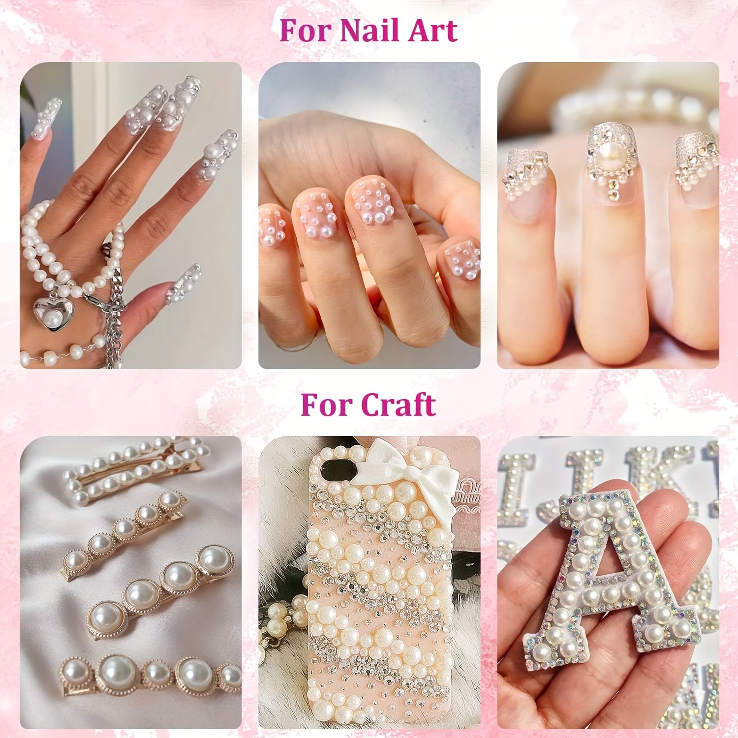 Flatback Nail Pearls For Nail Art Decoration half Round - Temu