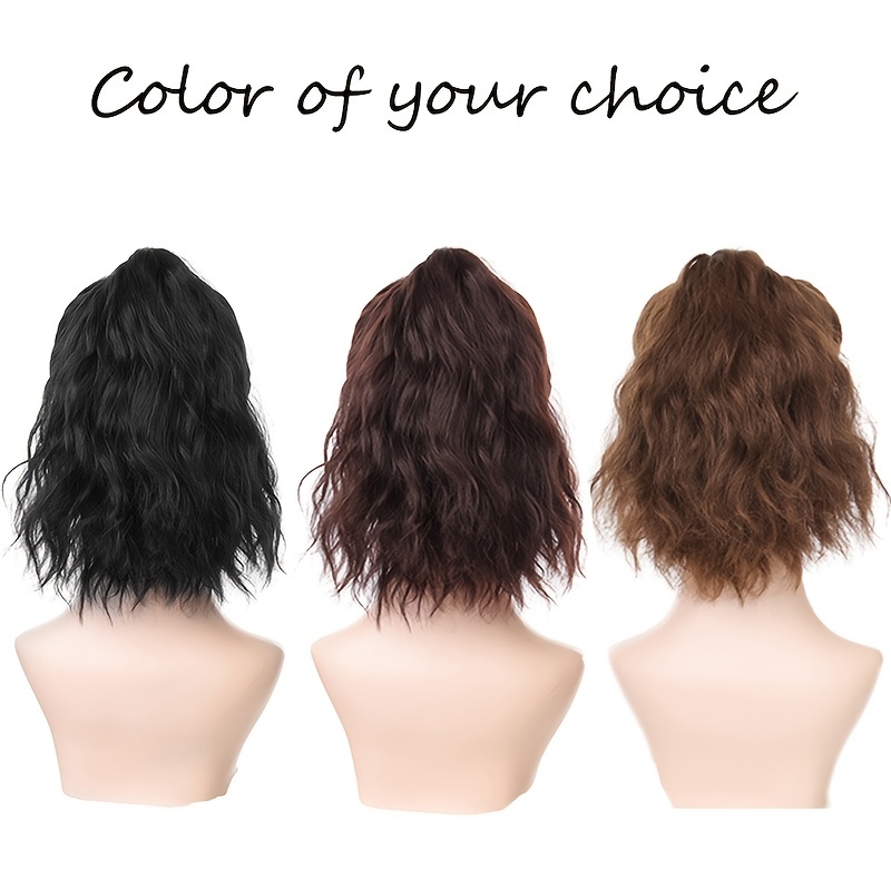 Baseball Cap Curly Ponytail Hat Wig with Synthetic Hair