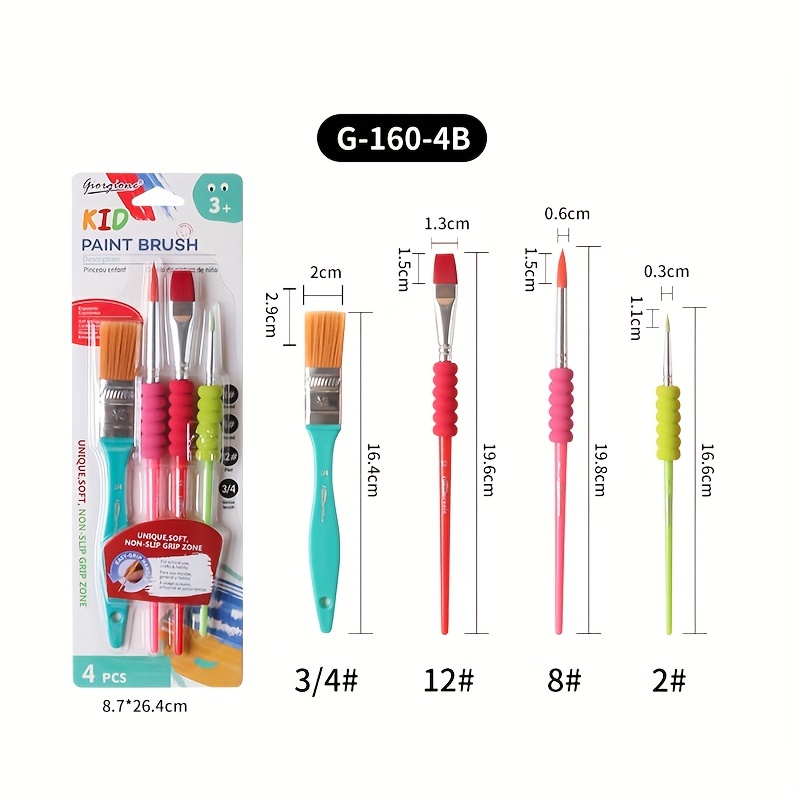 Paint Brushes - Acrylic Paint Set and Detail Paint Brushes for Kids - Use  with Craft, Watercolor, Oil, Gouache Paints, Face Art, Washable Paints,  Miniature Detailing and Rock Painting
