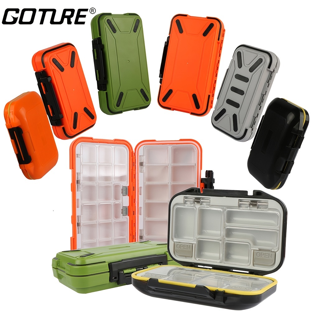 1pc Green Waterproof Fishing Tackle Box With Plastic Transparent  Double-Side Cover And Adjustable Dividers For Organize Small Fishing  Accessories