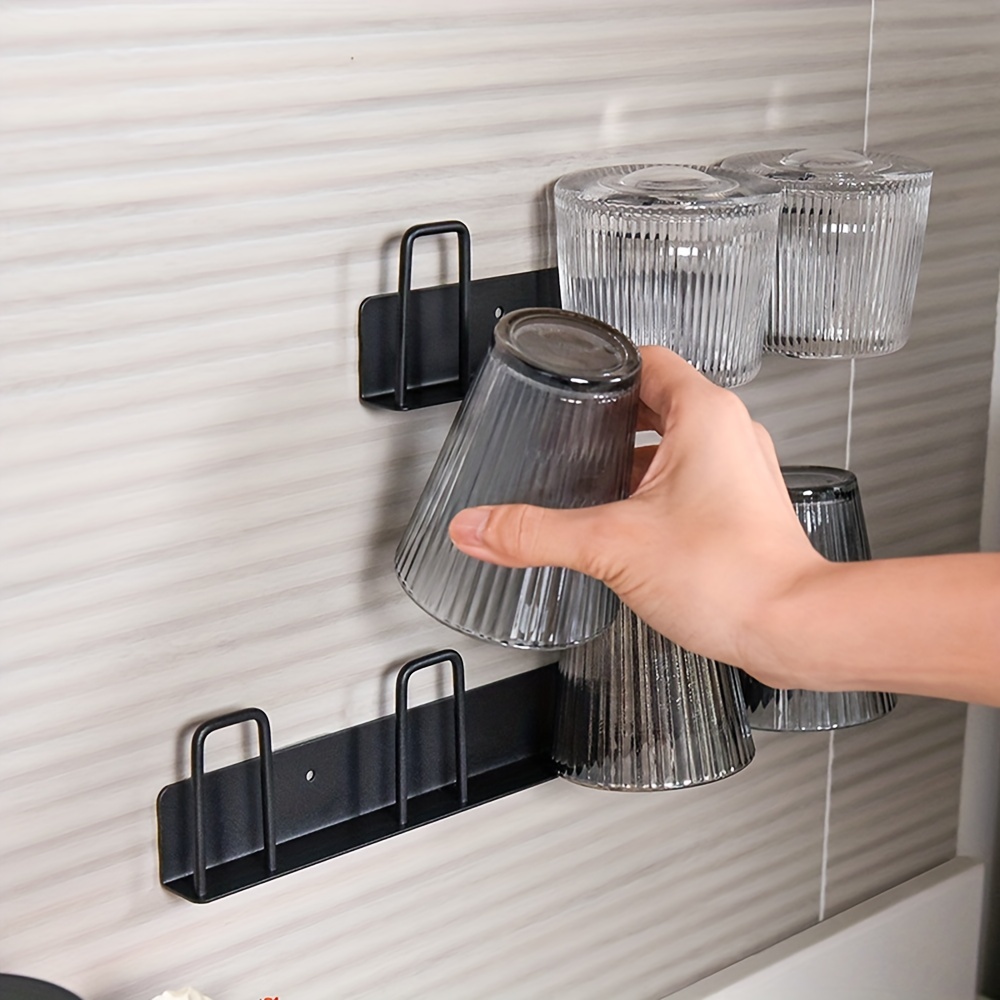 Drain Cup Holder Kitchen Utensils With Chassis Shelf 6 Cups Glass Drying  Rack Metal Glass Stand Holder Storage Rack Hanging