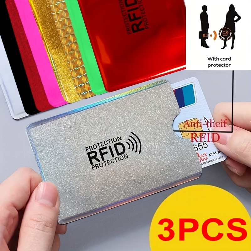 ID Credit Bank Card Holder Wallet Luxury Brand Men anti Rfid Blocking  Protected
