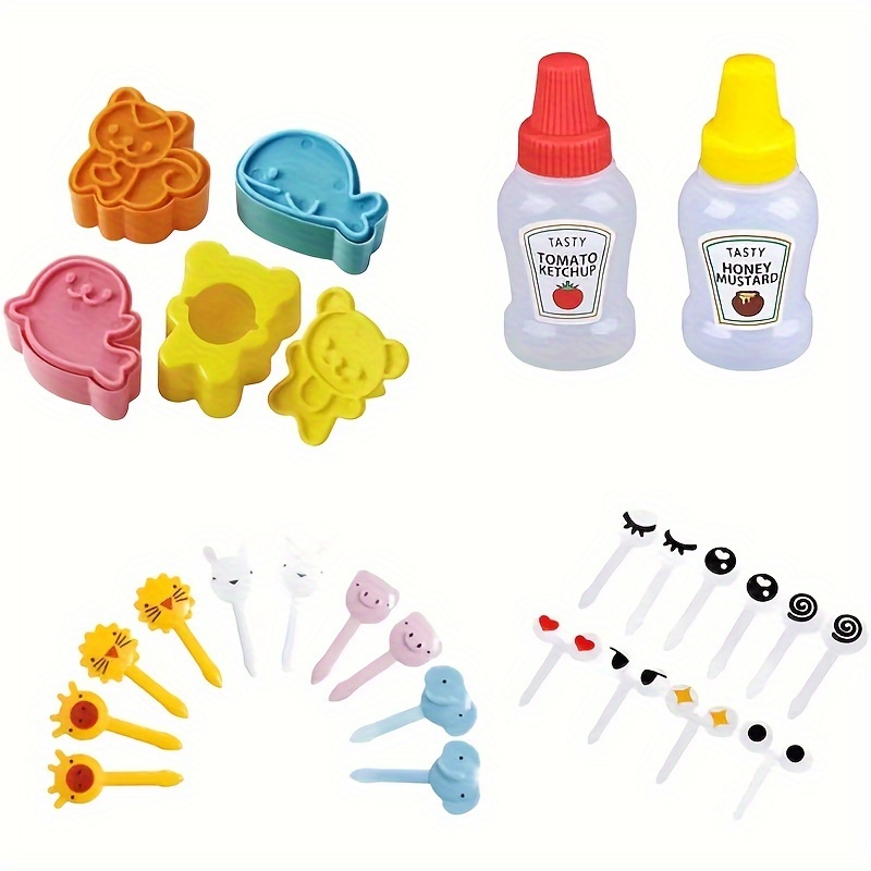 10 pezzi/set Forchetta da frutta del fumetto, colore casuale, forchetta da  frutta in plastica carina a forma di animale per bambini creativi di Natale  Bento Picks