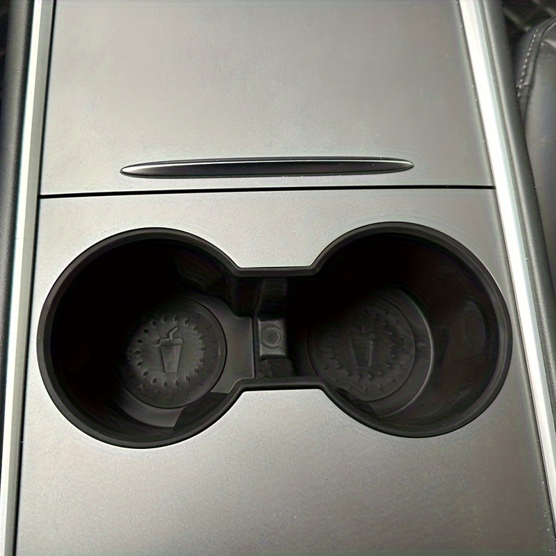 For Model 3/y Round Cup Holder Insert, Center Console Slot Fixed Limit, Cup Holder