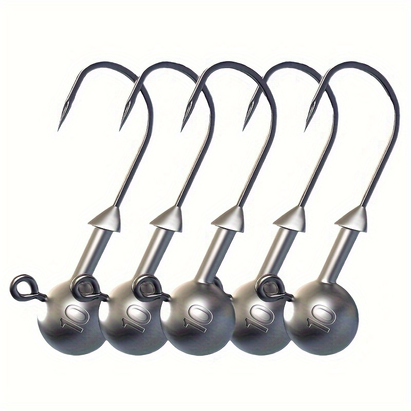 Fishing Circle Hooks Weighted Lead Alloy Steel Hooks - Temu