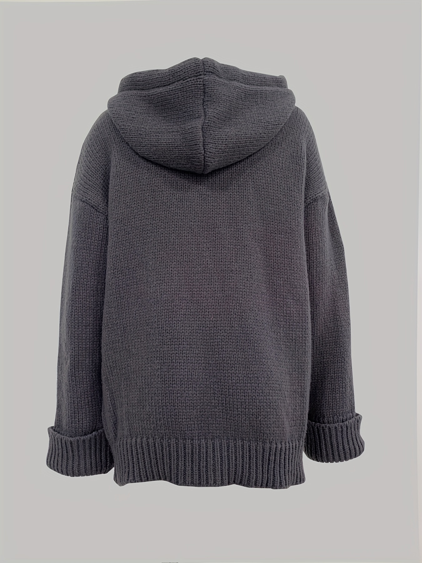 Hooded button outlet up sweater