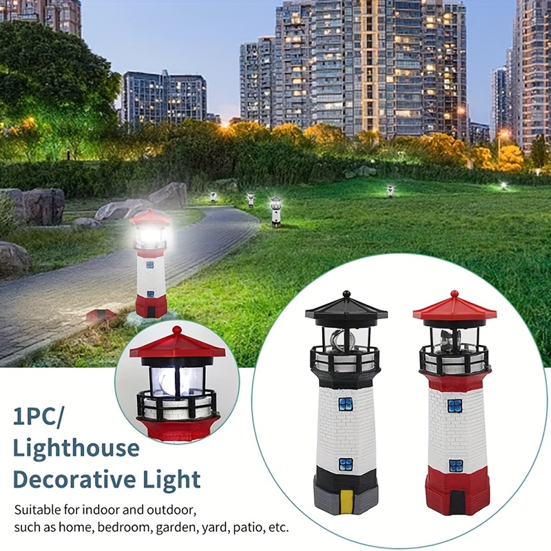 Solar on sale lighthouse statue