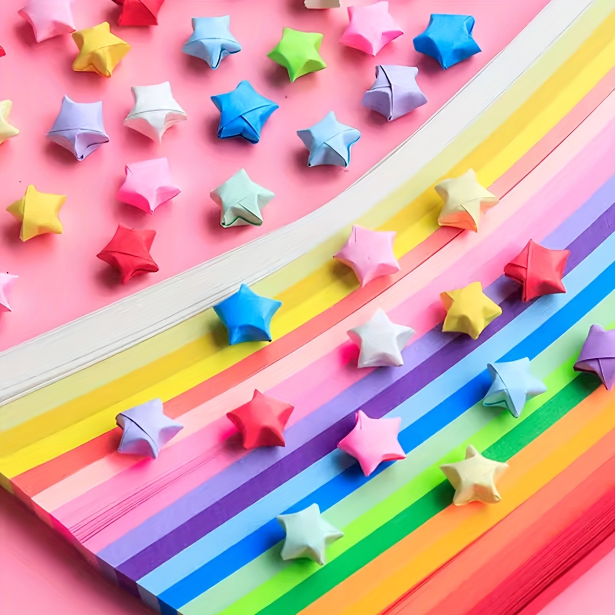 1350 Sheets Origami Paper Stars DIY Hand Crafts Origami Lucky Star Paper  Folding Origami Star Paper Strips for Paper Arts Crafts,Christmas (G)