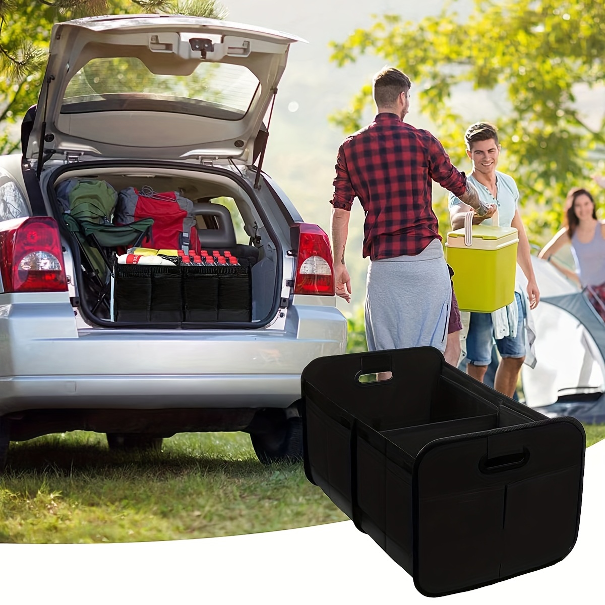 Maximize Your Car Storage With This Waterproof, Foldable, Multi-compartment Trunk  Organizer! Temu Belgium