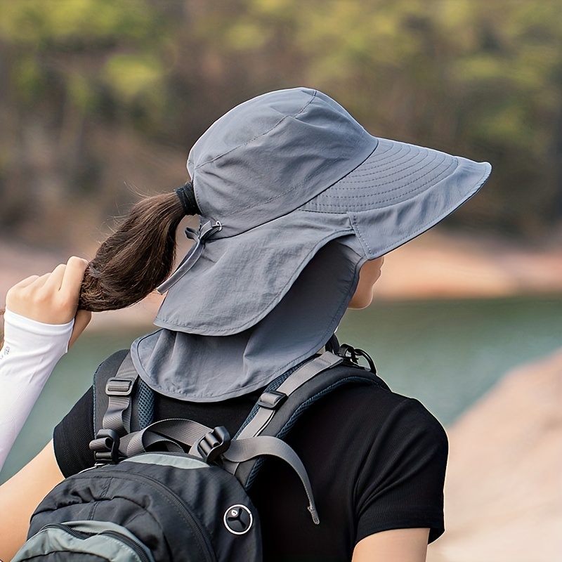 Women's Uv Protection Hat Outdoor Fishing Hiking Beach - Temu New