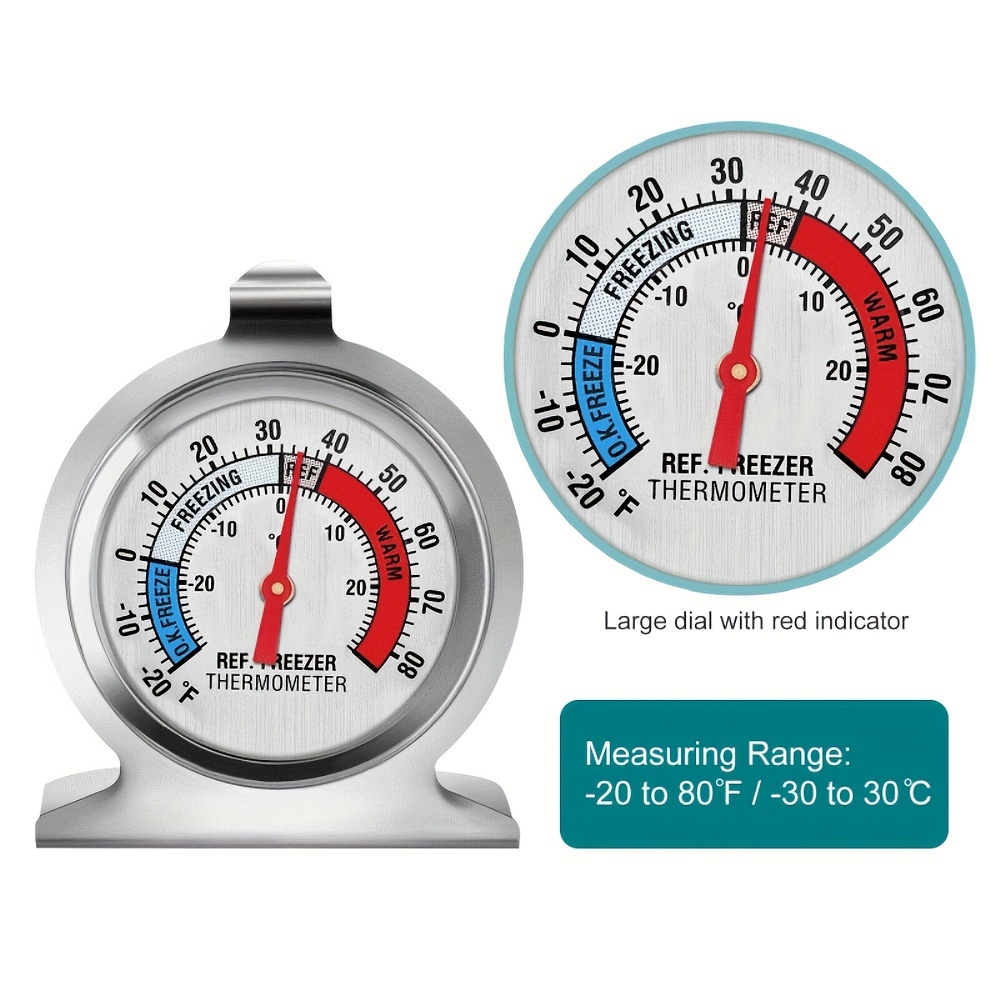 2pcs Magnetic Digital Refrigerator Freezer Thermometer Fridge