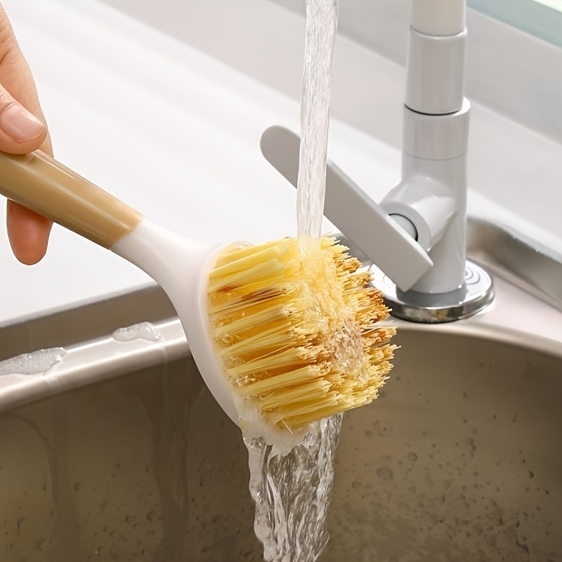 2 Pcs Cleaning Brush Sink Scrub Brush with Handle for Household, Cleaning  Brush