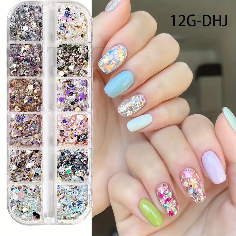 Glitter Nail Art Powder Dust Sparkle Your Nails With Sequins - Temu