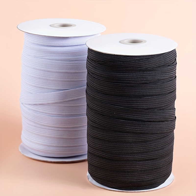 Goma elástica para costura de 10 mm. negra, banda elástica 1000 metros 