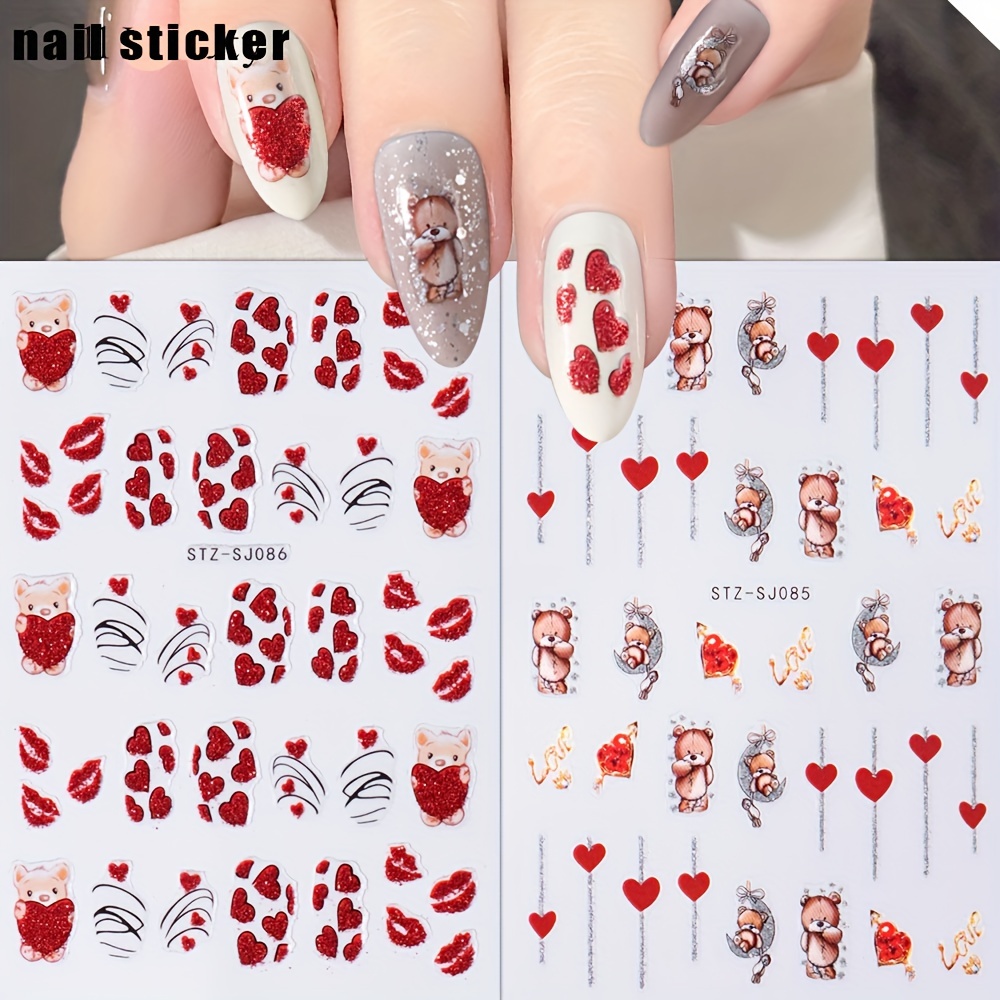 Press on Nail Storage Nail Pattern Decals Self-Adhesive Hollow Supplies  Flower Luxurious 5D Sticker Decoration Nail Pattern Nail Girl Stuff for 13