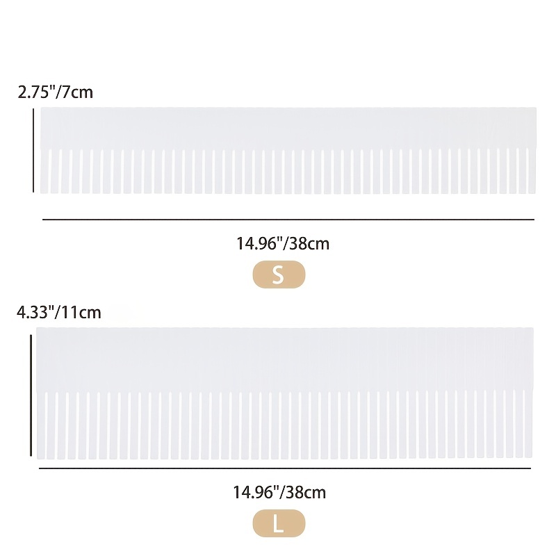 Organizer Per Divisori Per Cassetti 5 Pezzi 14,96 * 2,75 , 14,96 * 4,33  Separatore Per Cassetti Regolabile E Collegabile In Profondità Per