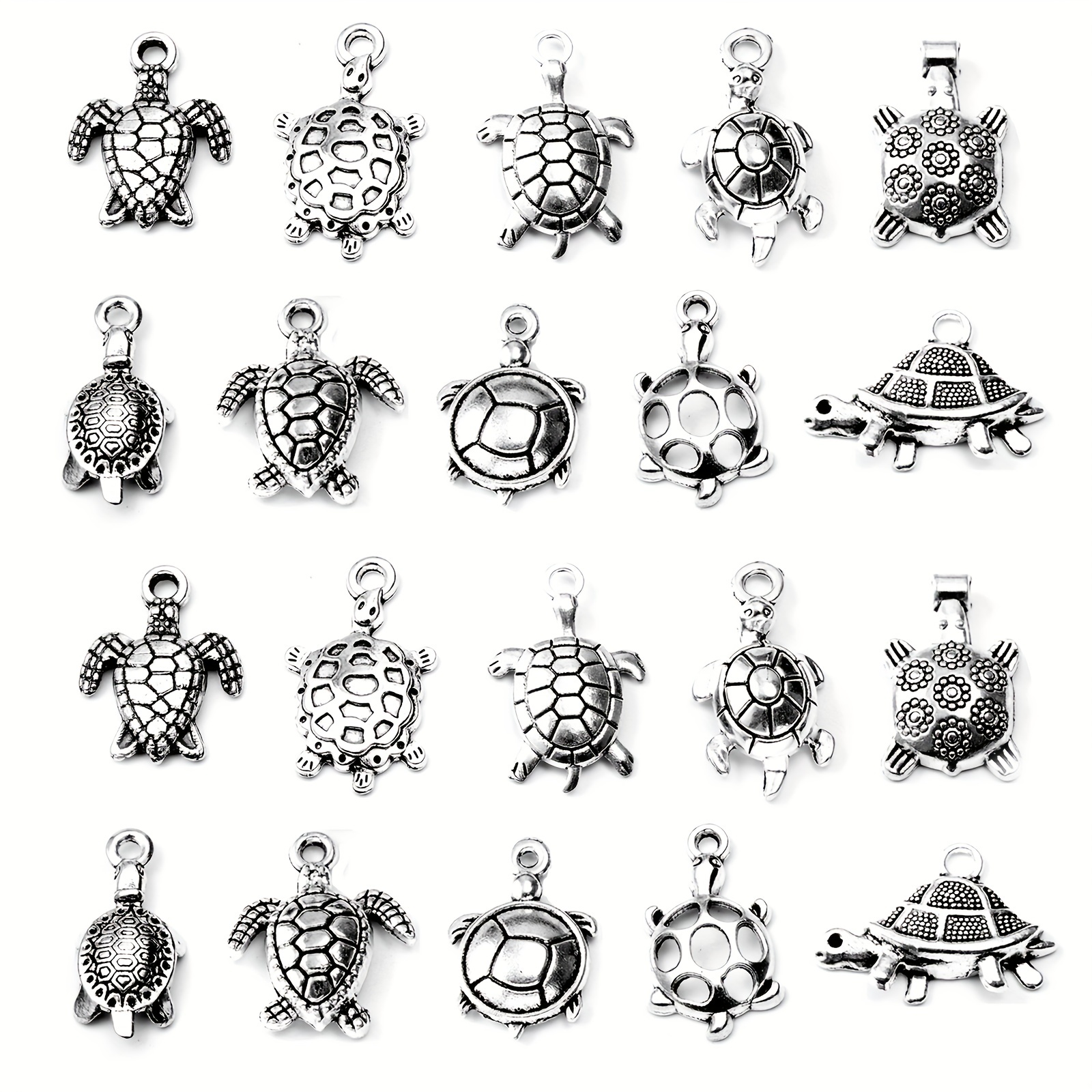 Vintage Zinc Alloy Marine Animal Series Pendants Mixed Color - Temu