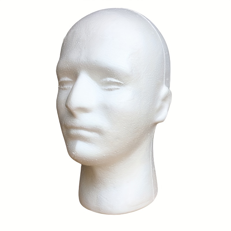 Foam Styrofoam Head, Man Mannequin Head